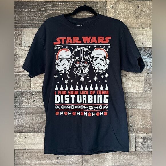 Star Wars Holiday Unisex Black Short Sleeve T-shirt, Size M / Medium - Picture 2 of 5